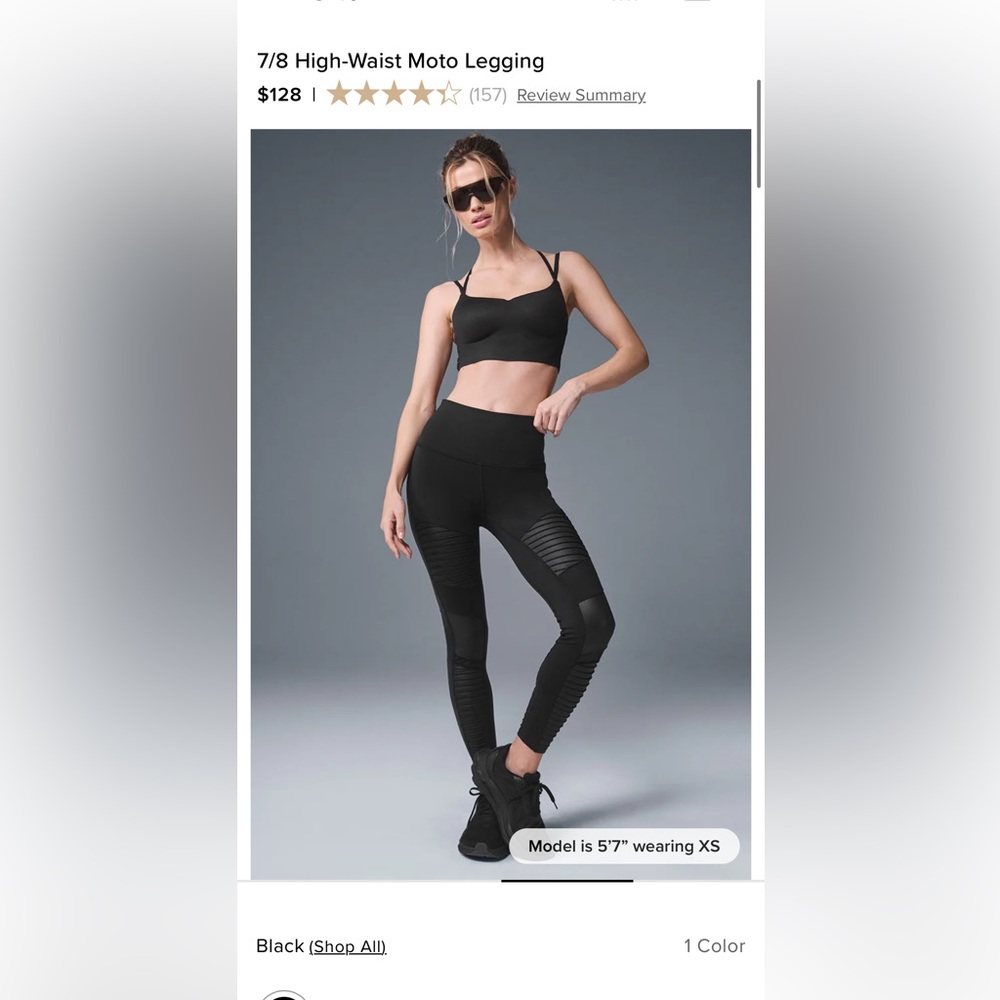 ALO Yoga Black Moto Leggings